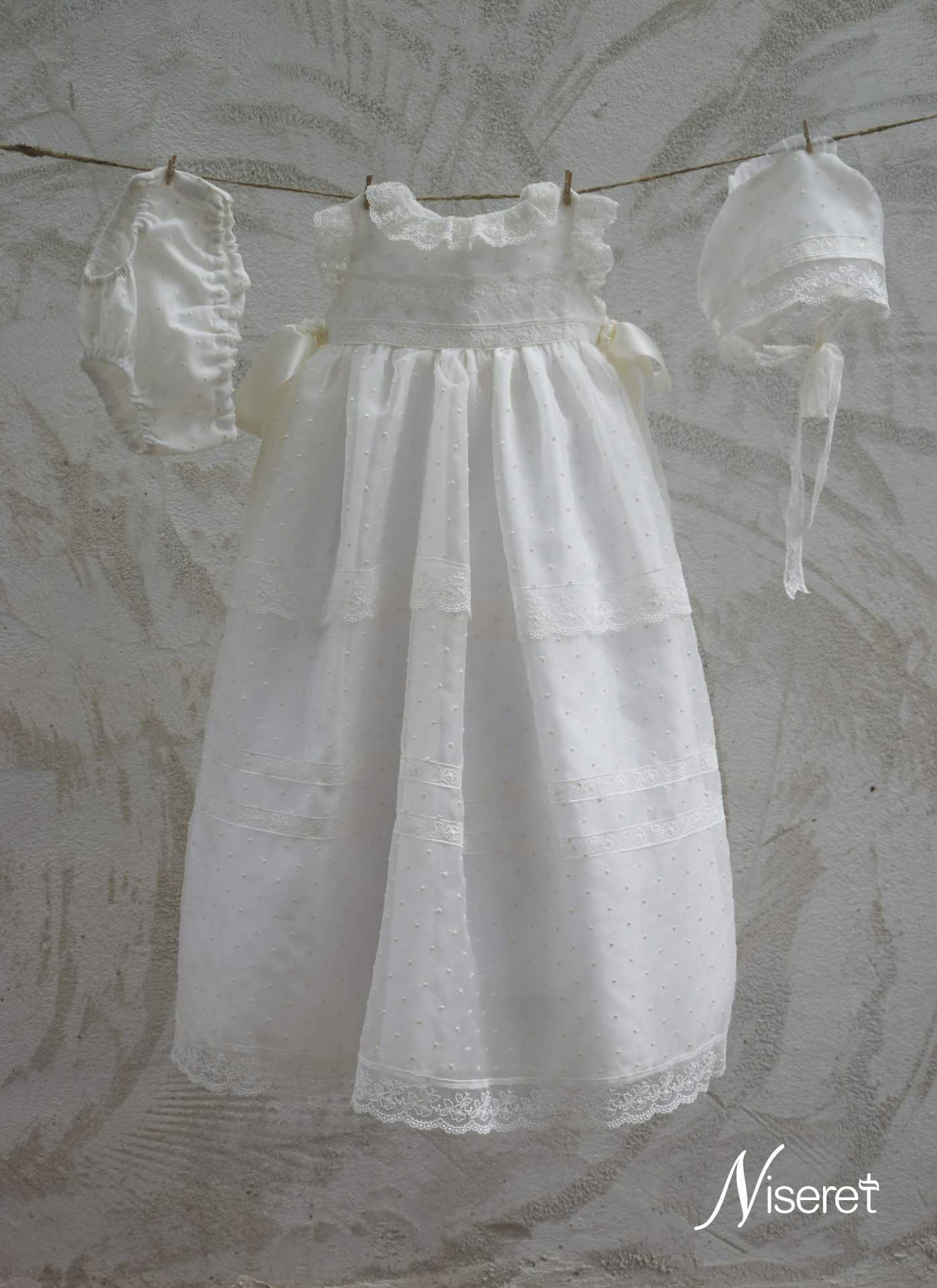 Faldón Bautizo con Capota 5694 Niseret