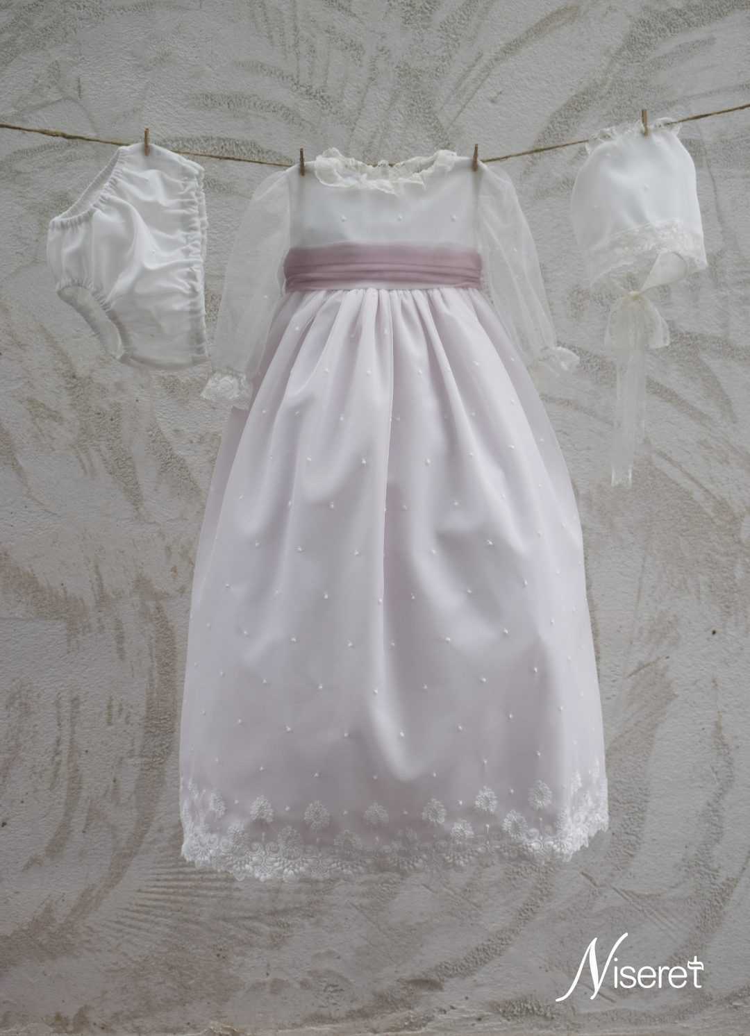 Faldón Bautizo con Capota 5739 Niseret