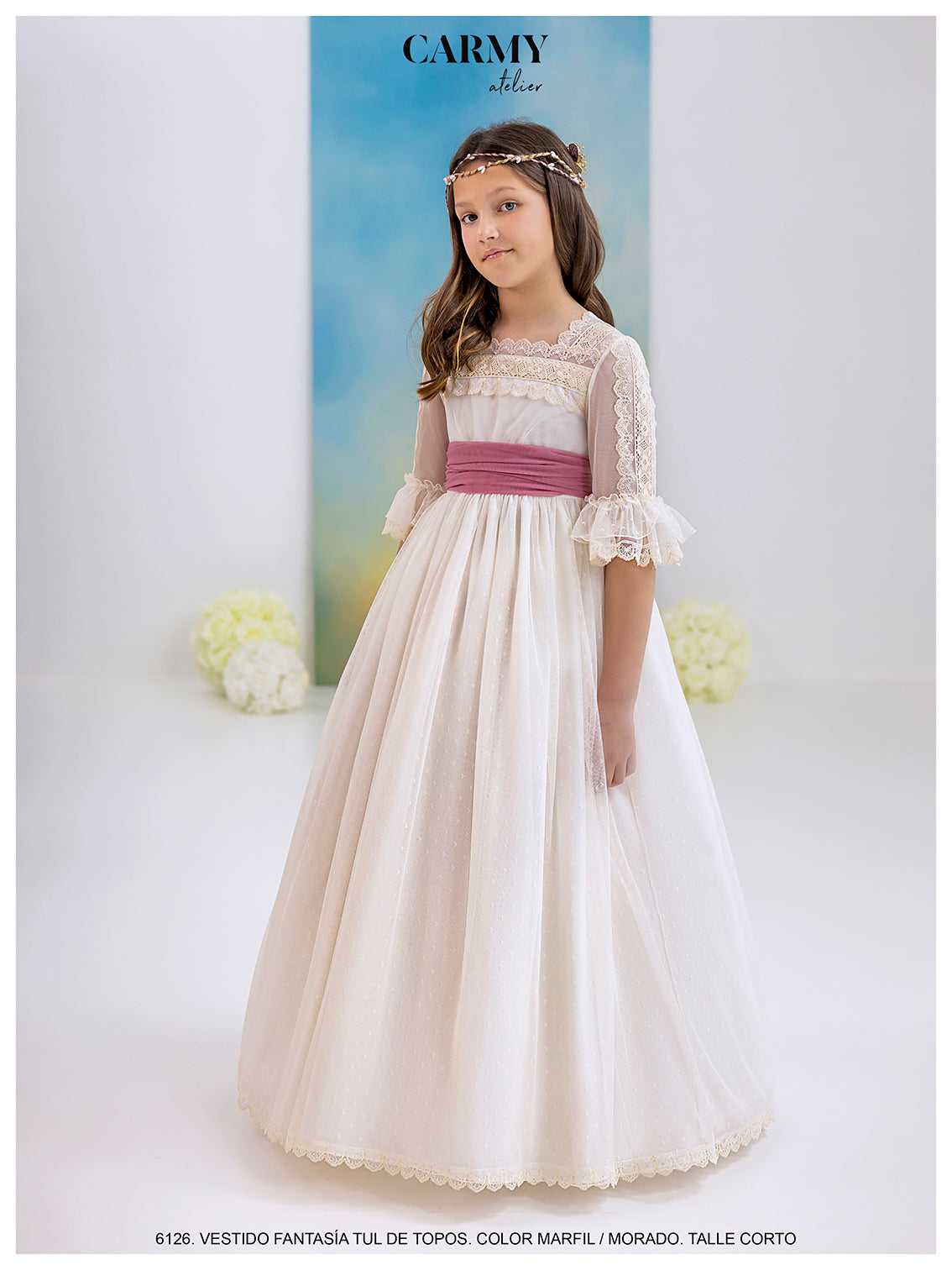 Vestido Comunión 2026 Carmy 6126