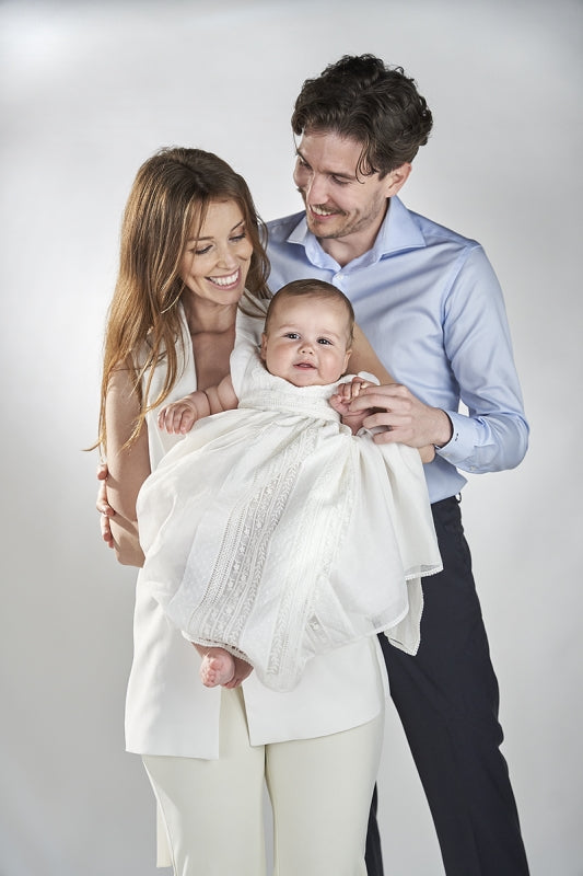 Faldón Bautizo con Capota Convertible en Pelele 632213 Amaya