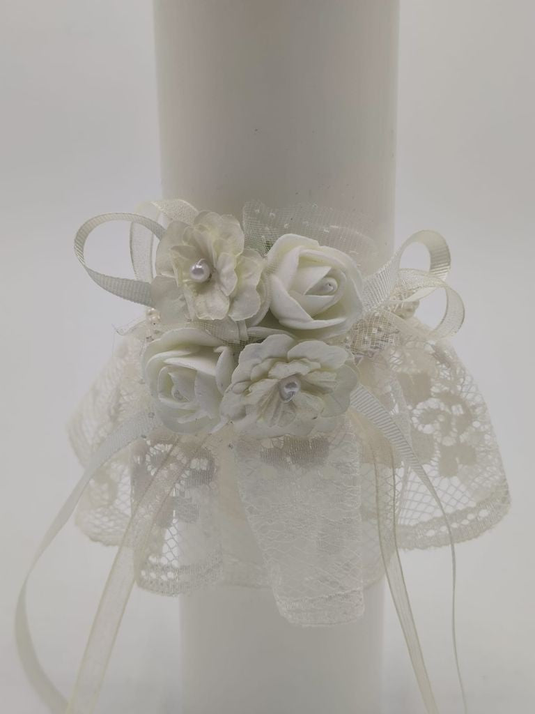 Vela Grande Flor Bautizo Los3ositos