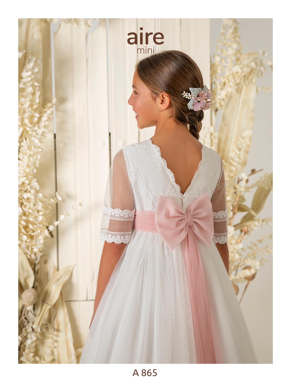 Vestido Comunión 2026 Aire Barcelona A865