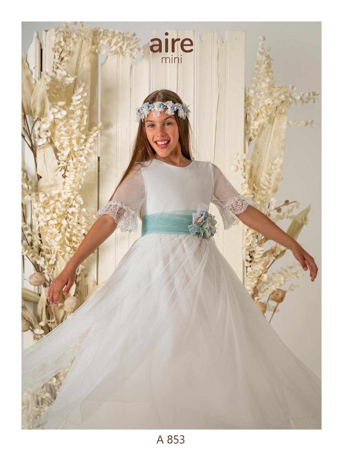 Vestido Comunión 2026 Aire Barcelona A853