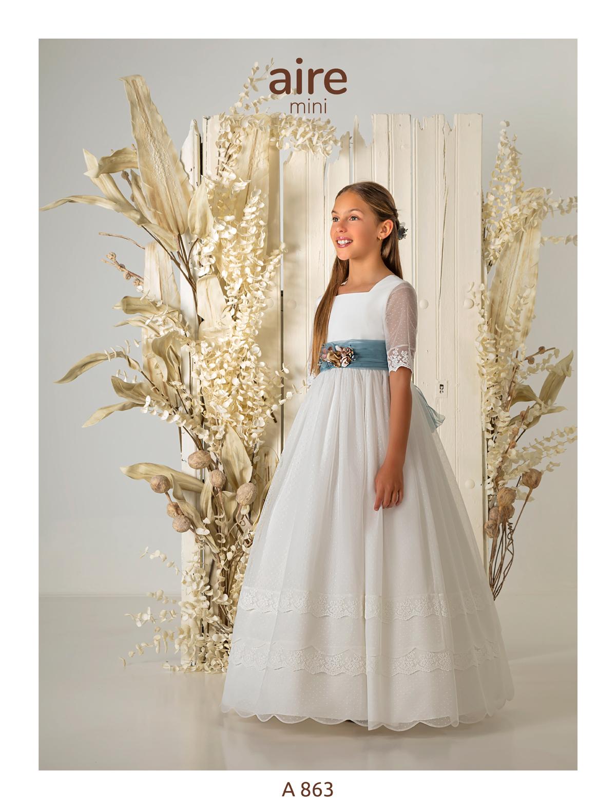 Vestido Comunión 2026 Aire Barcelona A863