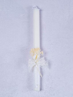 Christening candle lily...