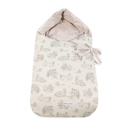 Saco Capucha Toile de Jouy Pasito a Pasito