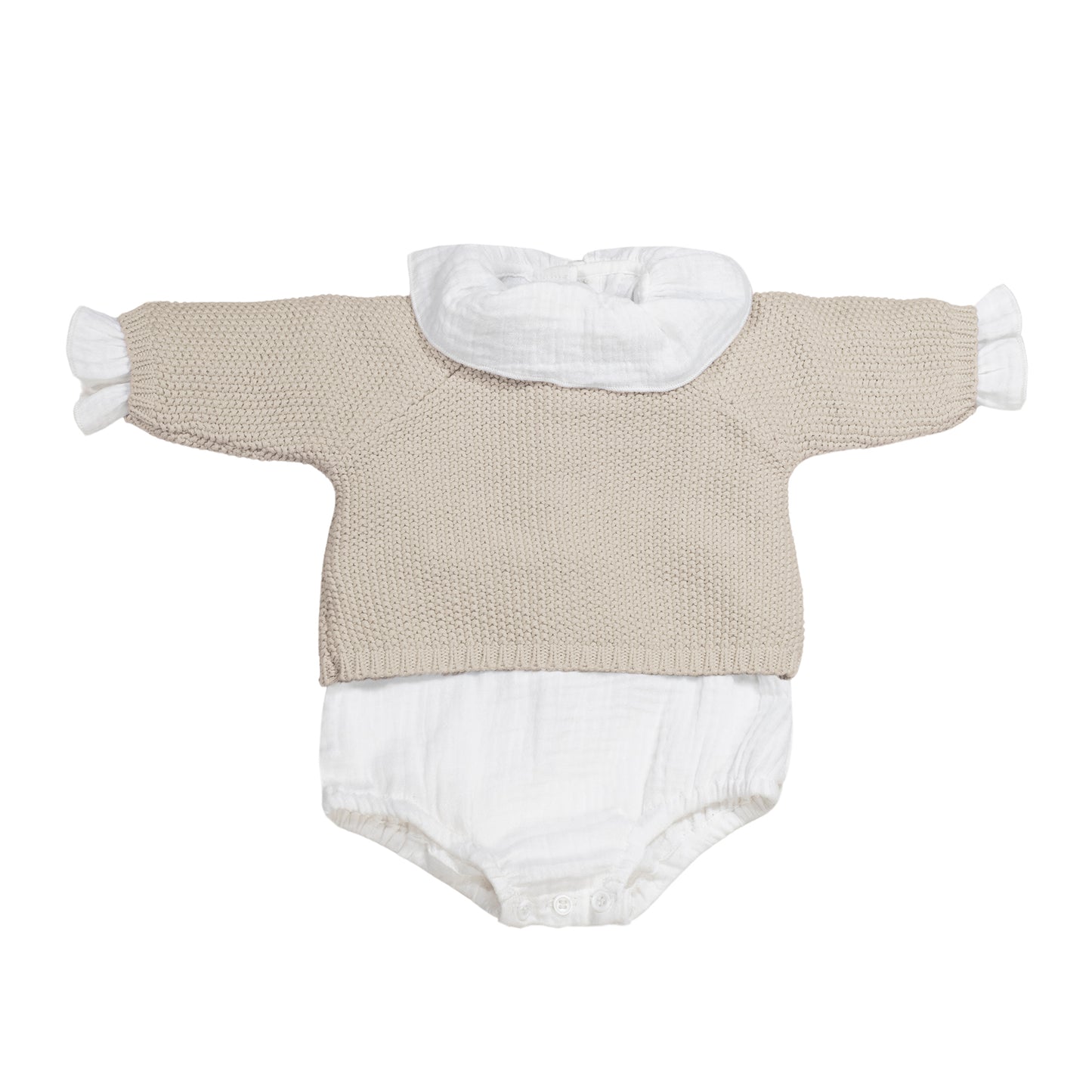 Set Tricot de 3 piezas recién nacido Pasito a Pasito