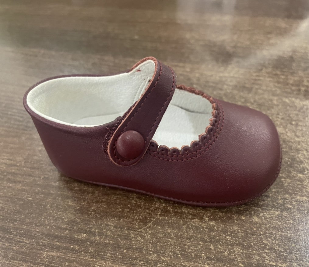 Zapato bebé mercedita sin suela piel napa