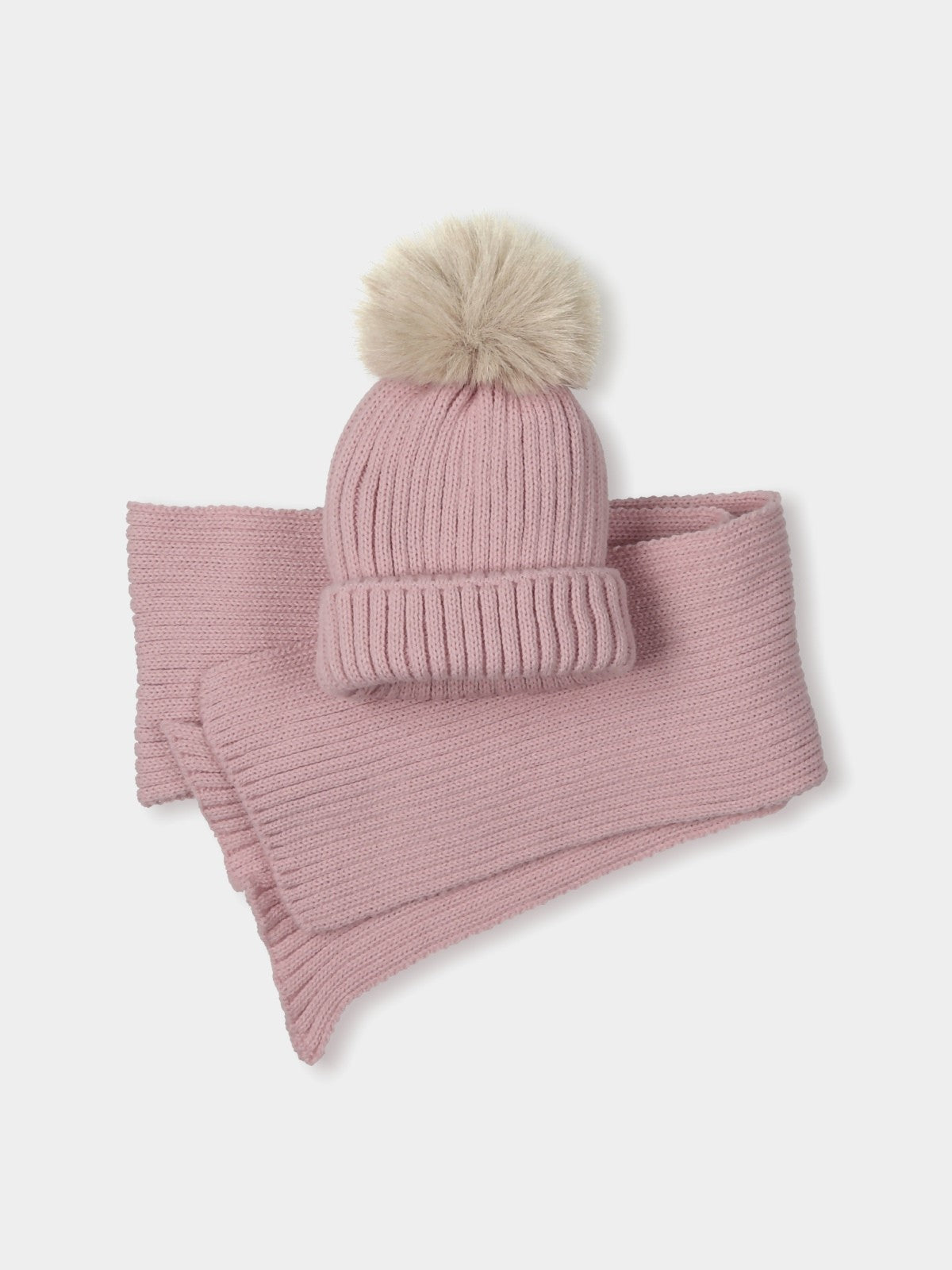 Conjunto Bufanda y Gorro pompón pelo GB18 Mac Ilusión