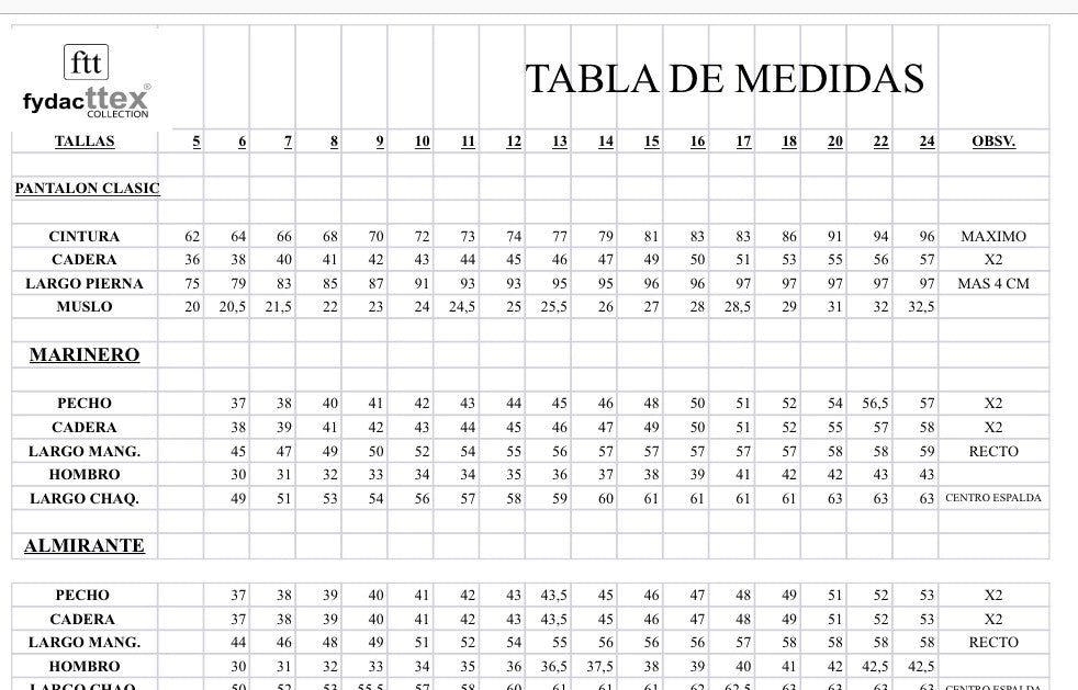 Traje Comunión 2025 Almirante VX97 Fydacttex