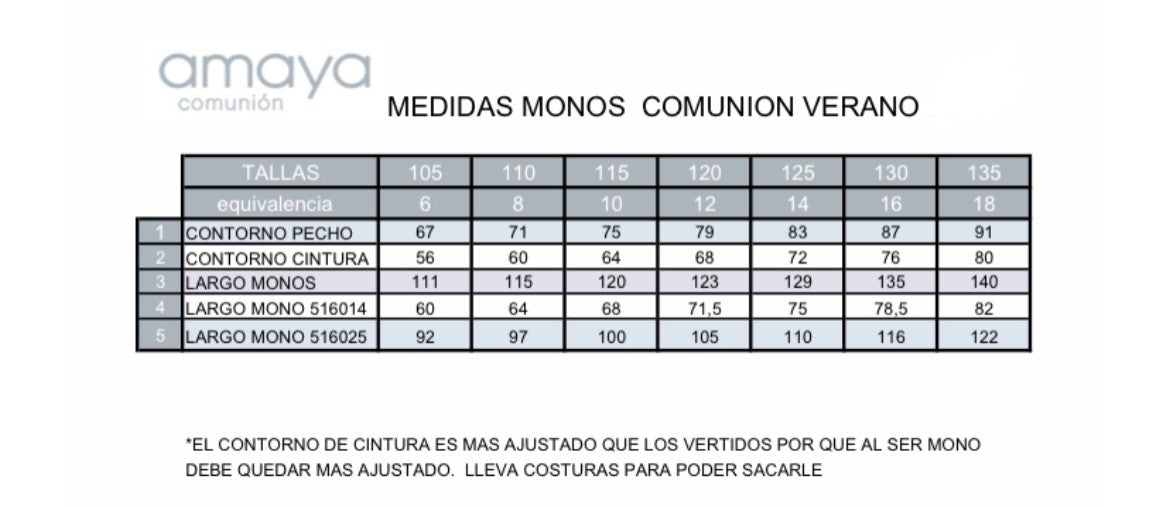 Mono Comunión Amaya 576034 Arlette