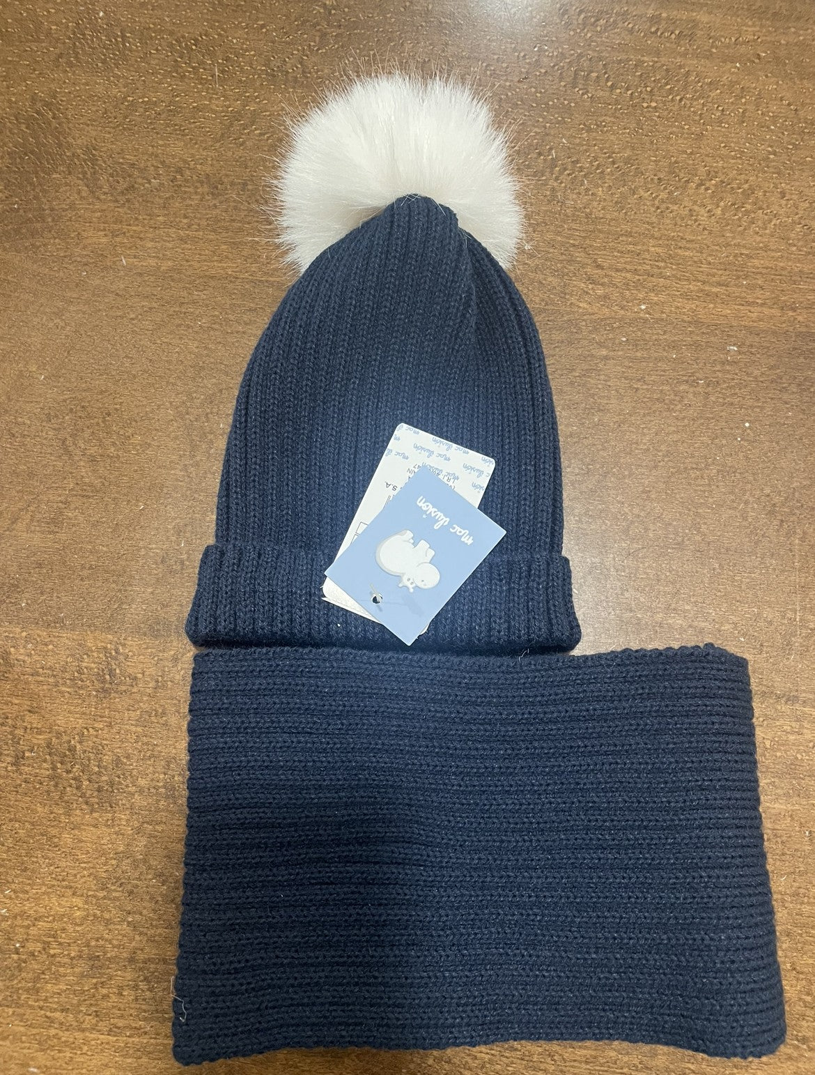 Conjunto Bufanda y Gorro pompón pelo GB18 Mac Ilusión