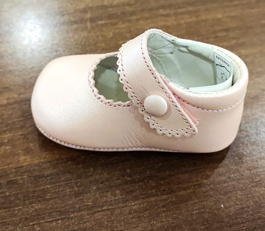 Zapato bebé mercedita sin suela Piel Nacarada Los3ositos