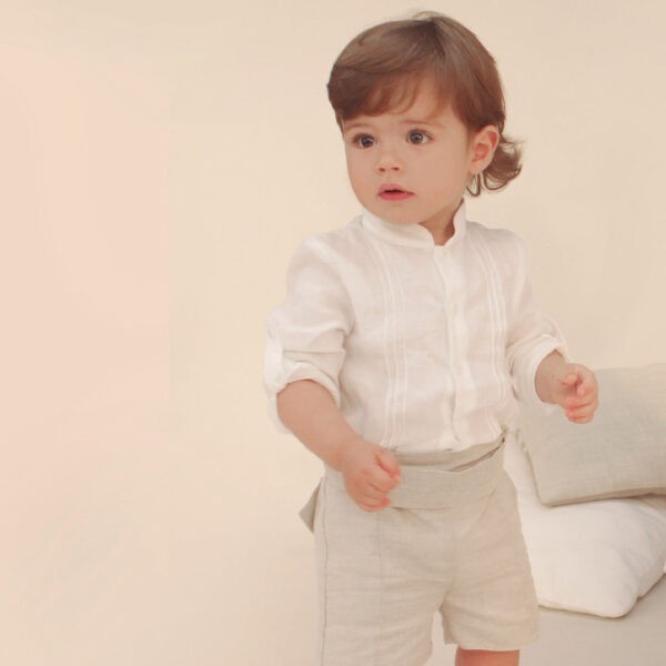 Camisa Bebé Cuello Mao Lino Amaya 190300