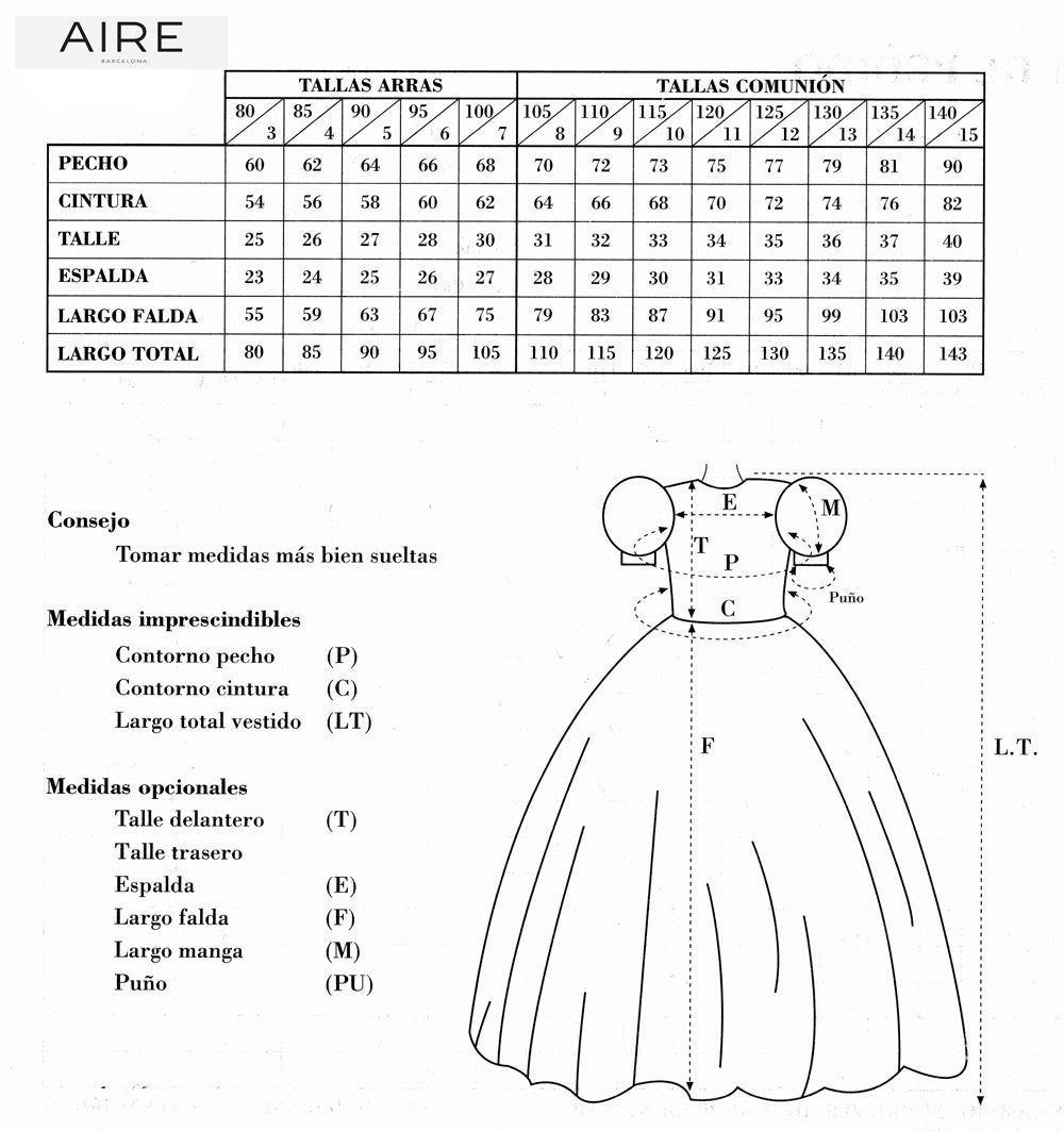 Vestido Comunión 2024 Aire Barcelona A680