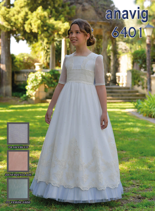 Vestido Comunión 2026 Anavig 6401