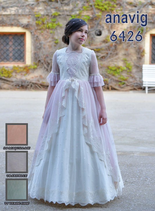 Vestido Comunión 2026 Anavig 6426