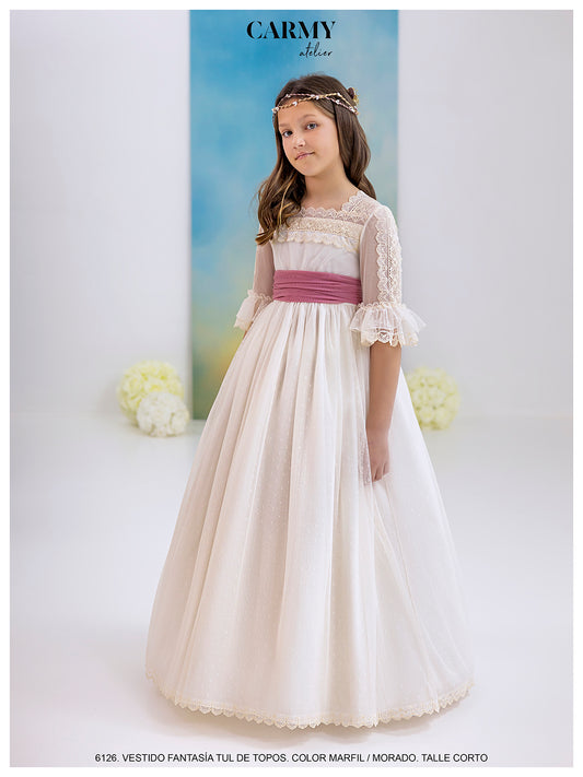 Vestido Comunión 2026 Carmy 6126