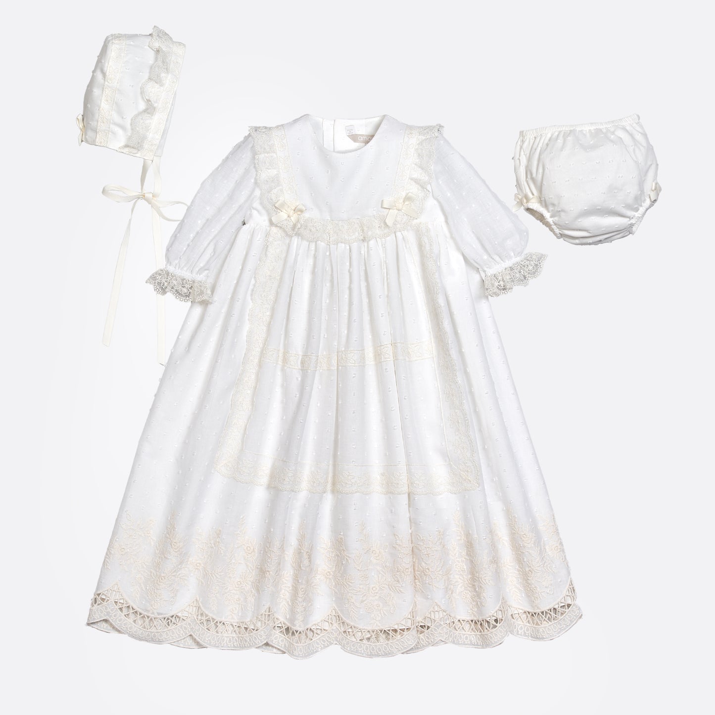 Faldón Bautizo con Capota Romantic Roses 632151 Amaya