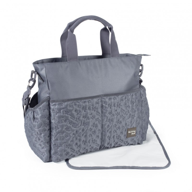 Bolso cambiador bebé univers gris de Walking Mum