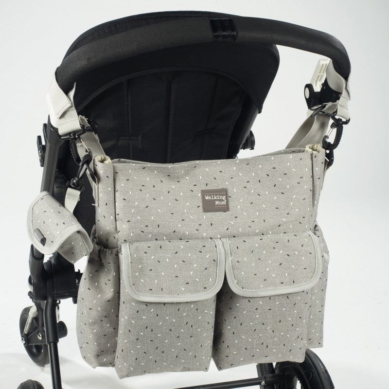 Bolso cambiador gris tic tic de Walking Mum