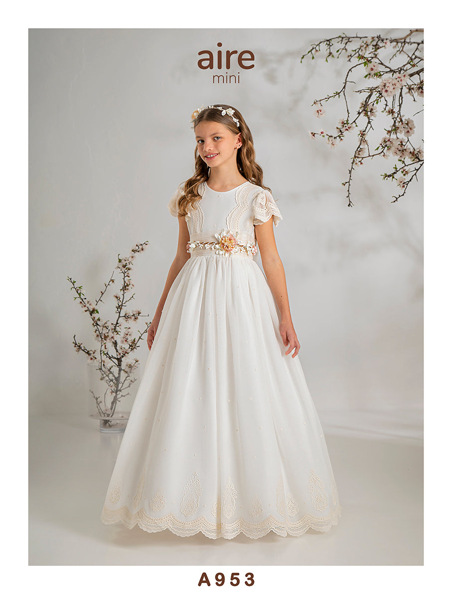 Vestido Comunión 2027 Aire Barcelona A953