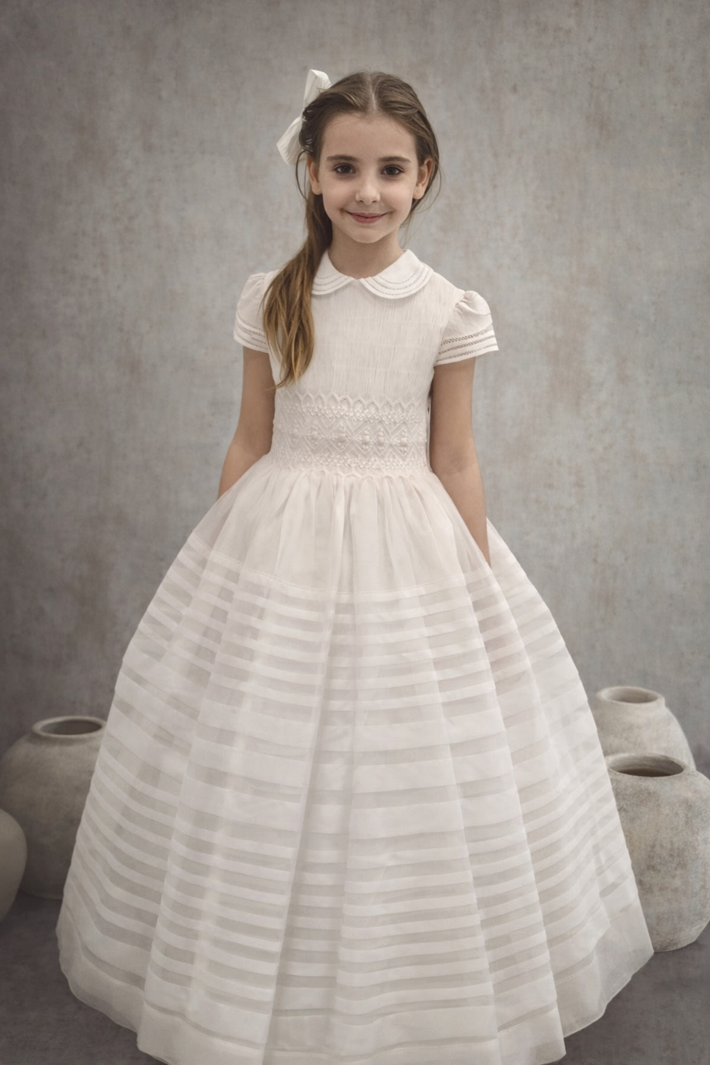 Vestido Comunión Los3ositos Clásico Jaretas