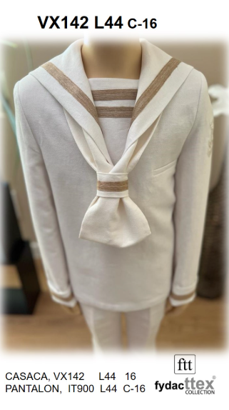 Traje Comunión 2027 Marinero VX142 Fydacttex