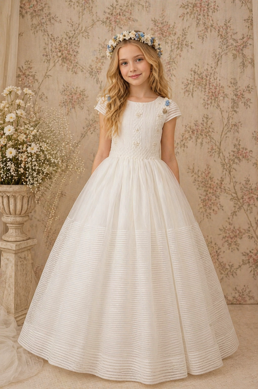 Vestido Comunión Marla Nido de Abeja