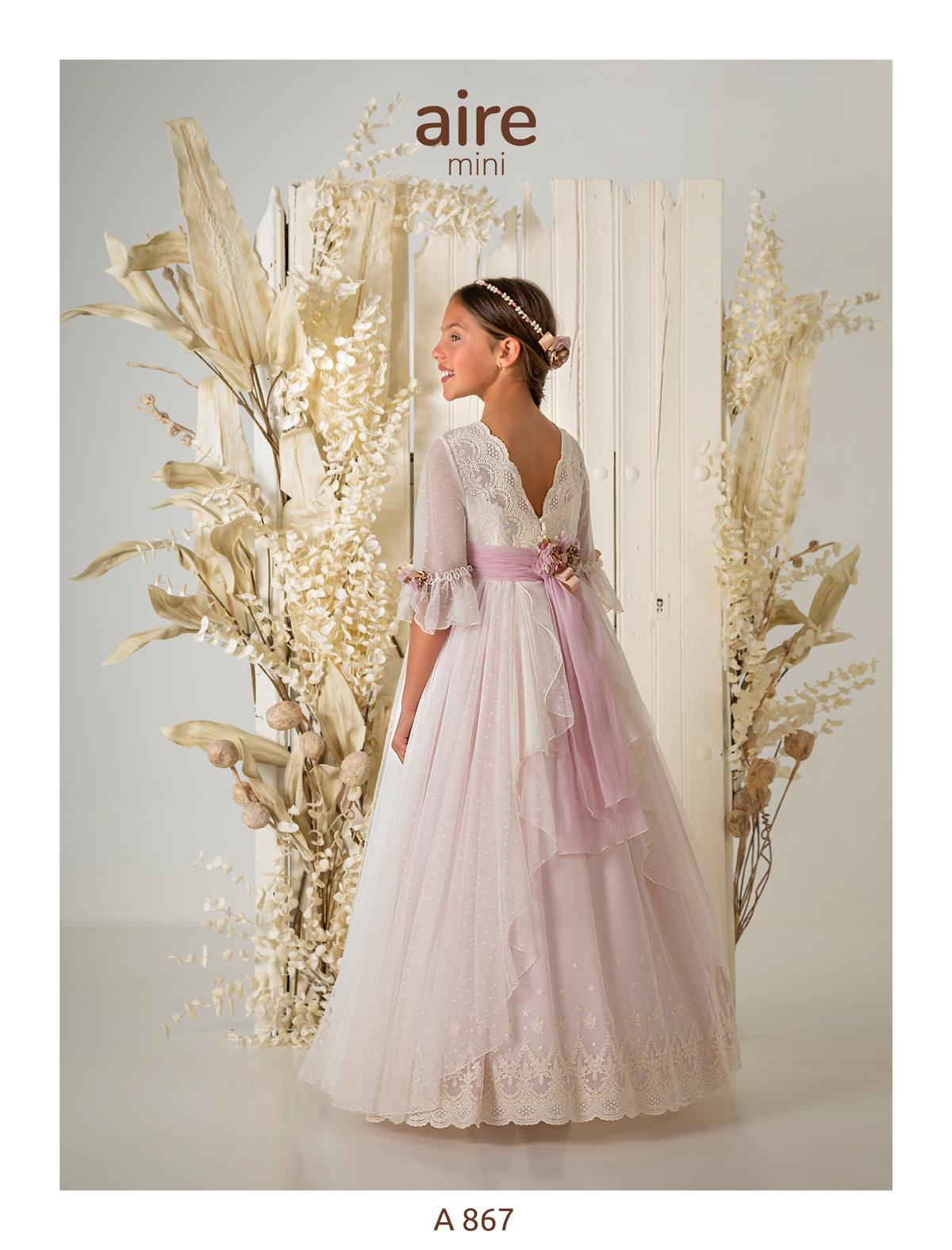 Vestido Comunión 2026 Aire Barcelona A867