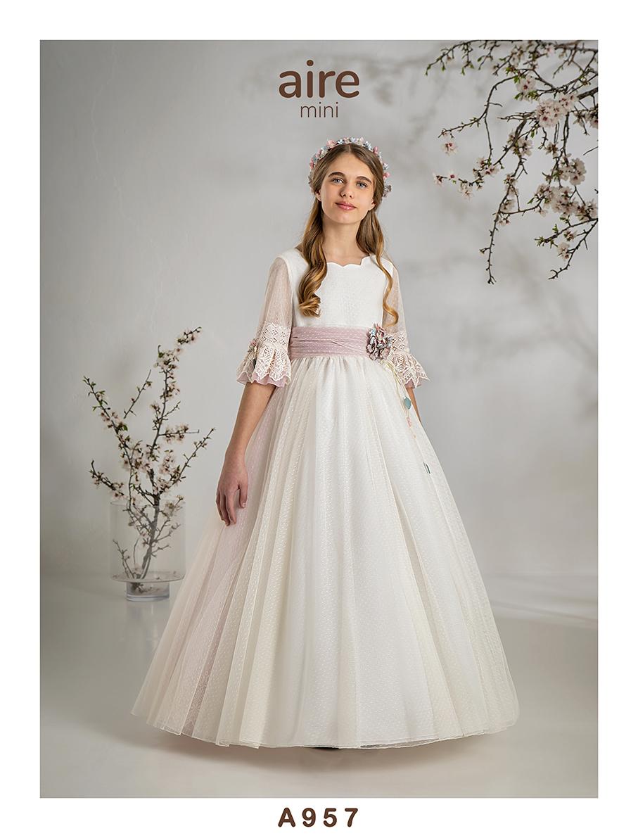 Vestido Comunión 2027 Aire Barcelona A957
