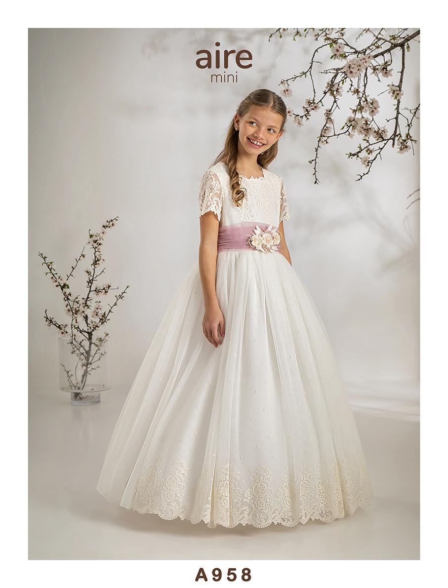 Vestido Comunión 2027 Aire Barcelona A958